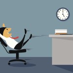 Happy officer on weekend.